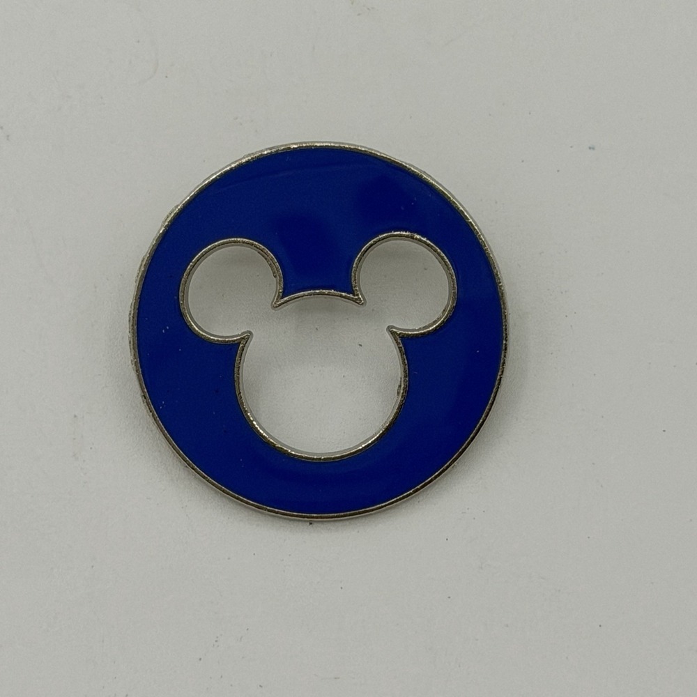 Disney Trading Pin Mickey Ears Mickey Mouse Icon Blue Cutout Disney Pin